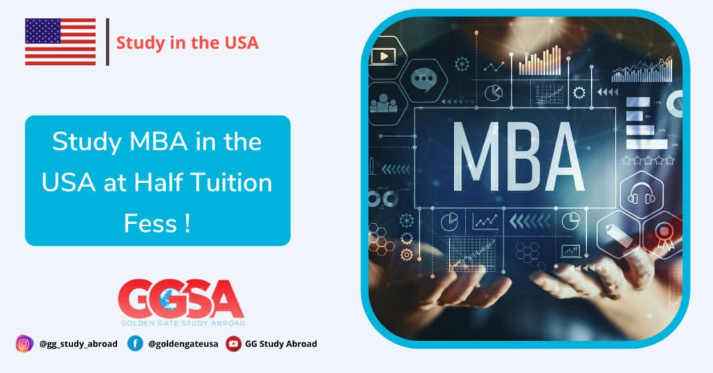 Study MBA in the USA at Half Tuition Fees !
