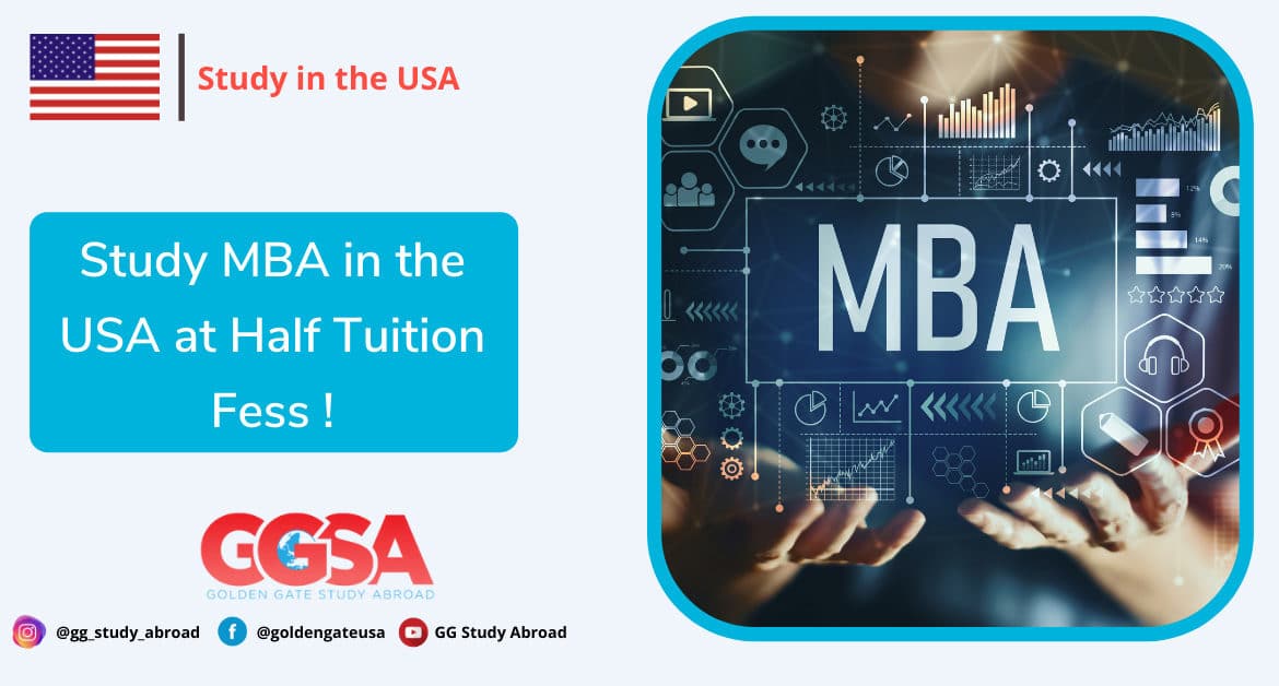 Study MBA in the USA at Half Tuition Fess !