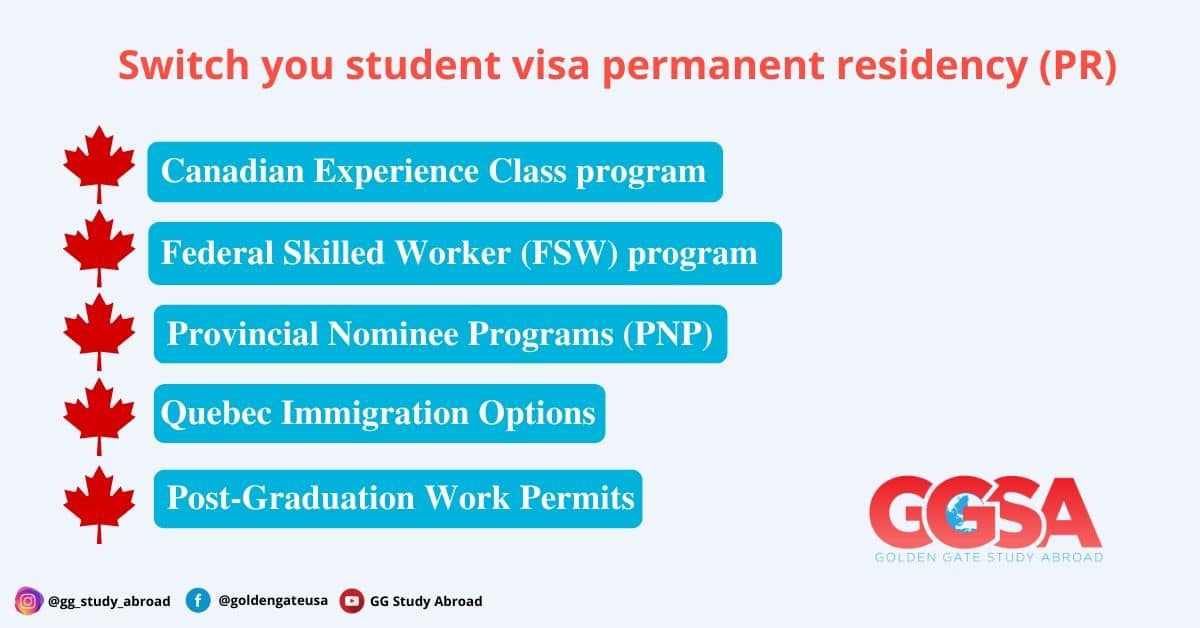 Can you get permanent residency (PR) in Canada on a student visa (study permit)